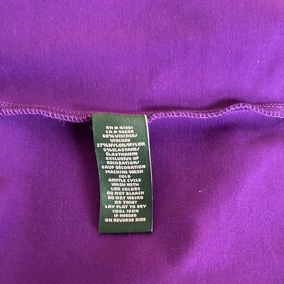 Ralph Lauren Purple Sleeveless Dress Size 1X - Picture 6 of 6